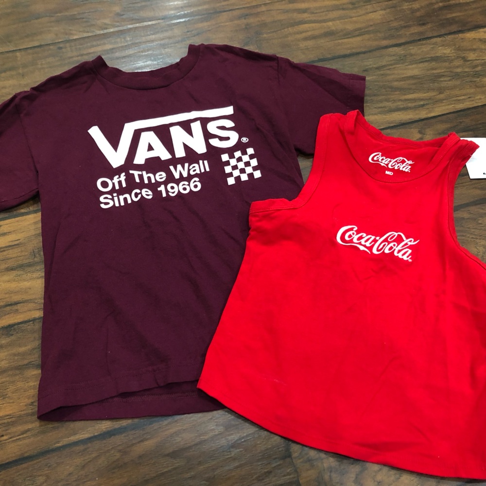 vans tshirt small and t top medium bundle